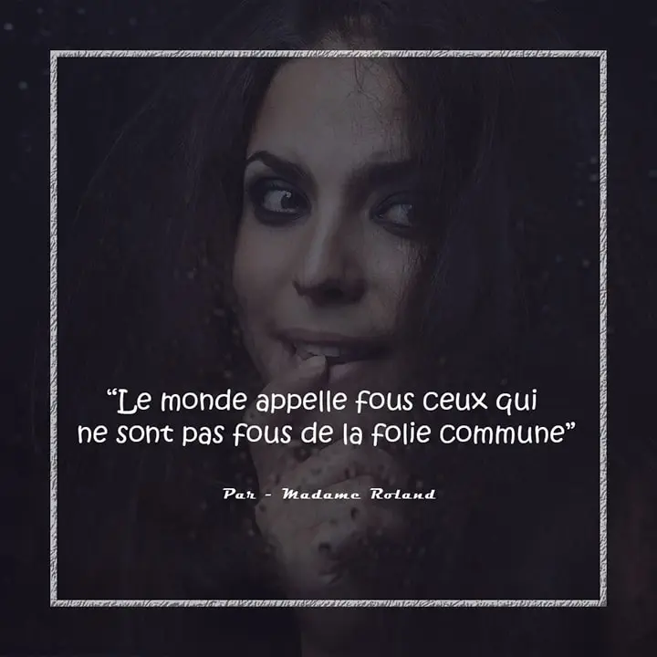 Citation sur la folie