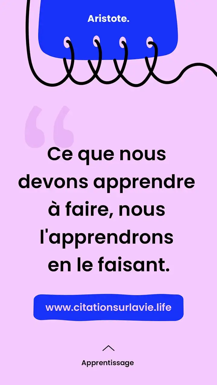 Citation sur l'apprentissage